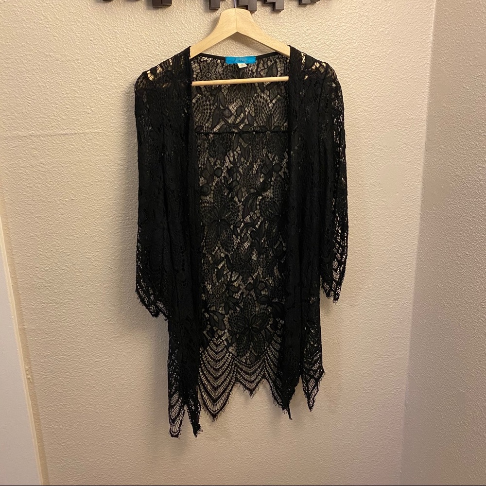 Black Lace Cardigan